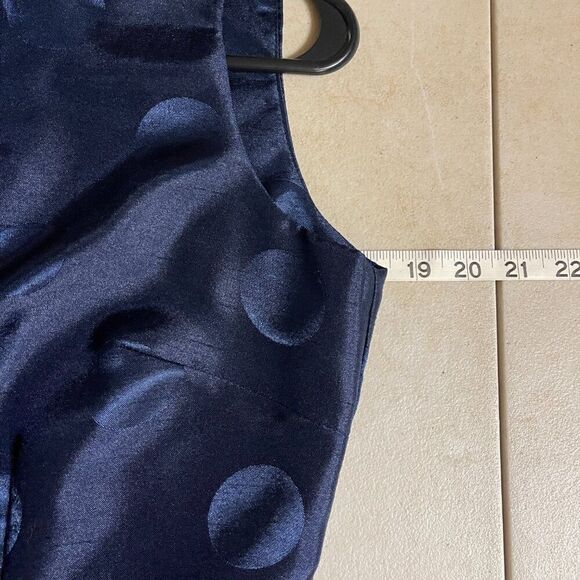 NWT Danillo Blue Polka Dot Formal Party Cocktail Two-Piece Dress Suit Set  8 - Picture 13 of 15